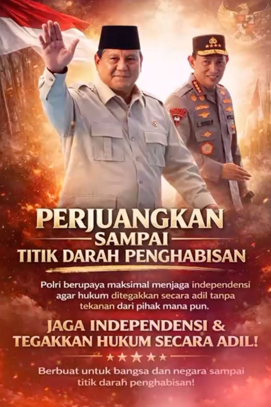 Berjuang Sampai Titik Darah Penghabisan untuk Keadilan dan Negara